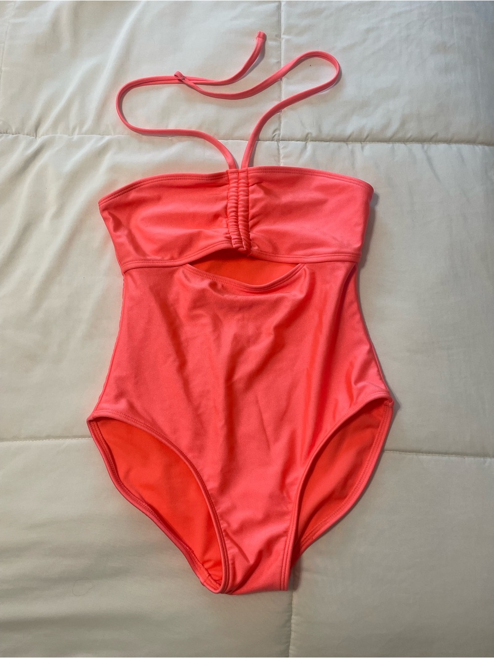 art class Coral-Pink Halter One-Piece Swimsuit for Kids